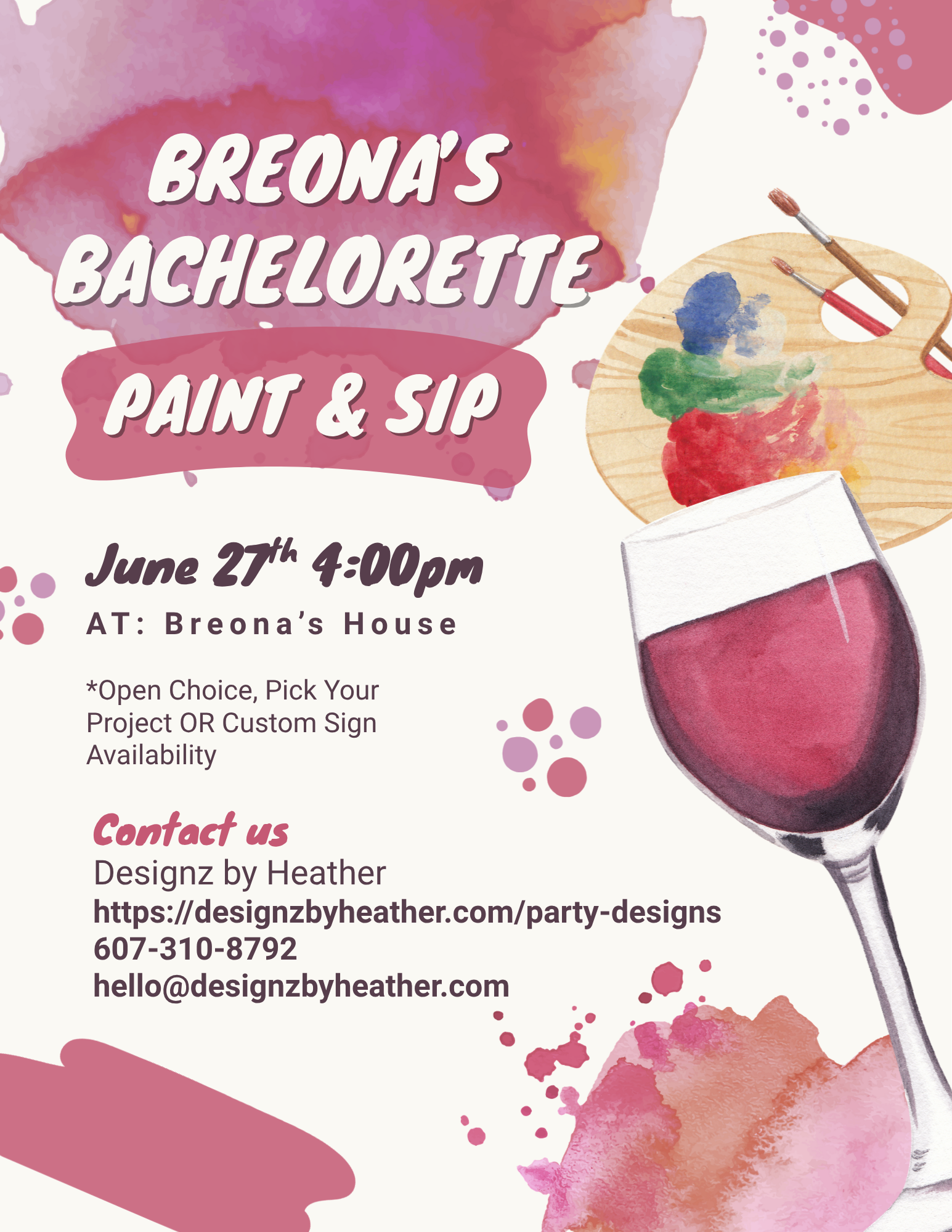 Breona’s Bachelorette Paint Party