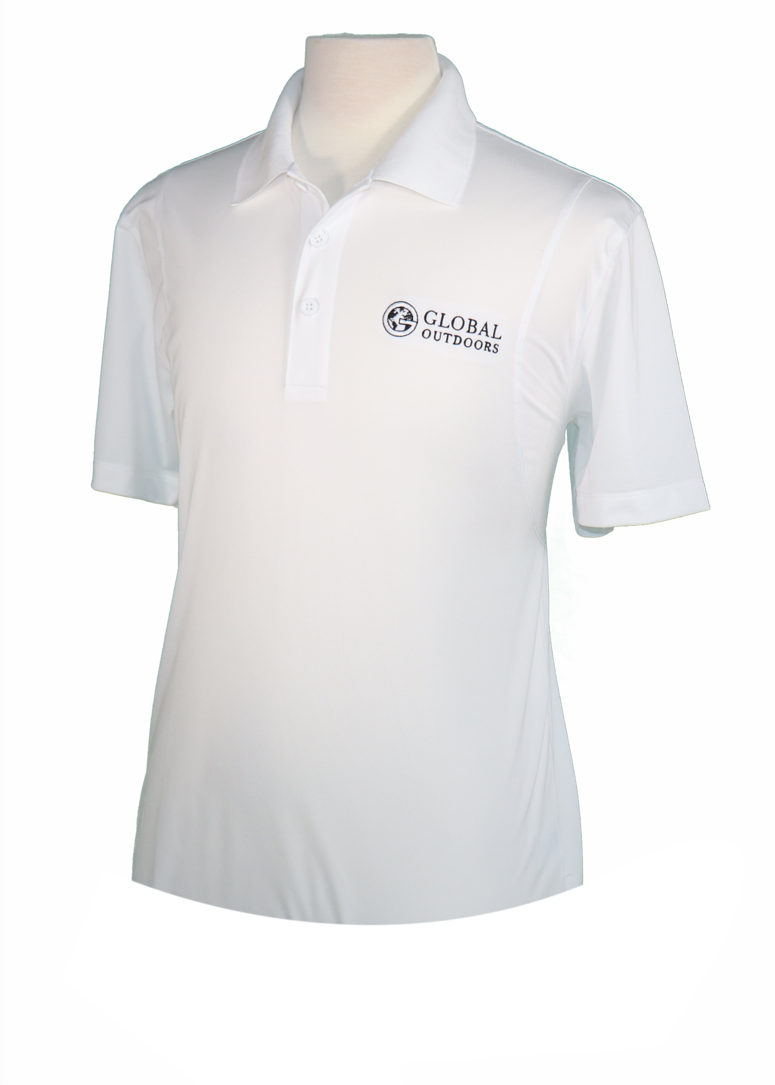 White Global Outdoors Polo