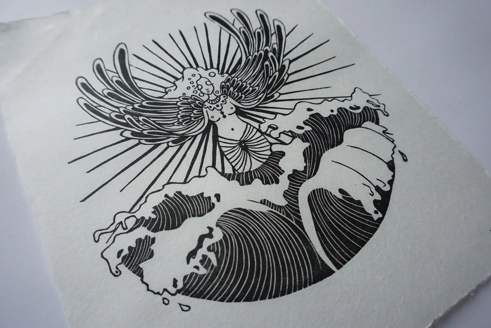 40 Siren woodcut print.JPG