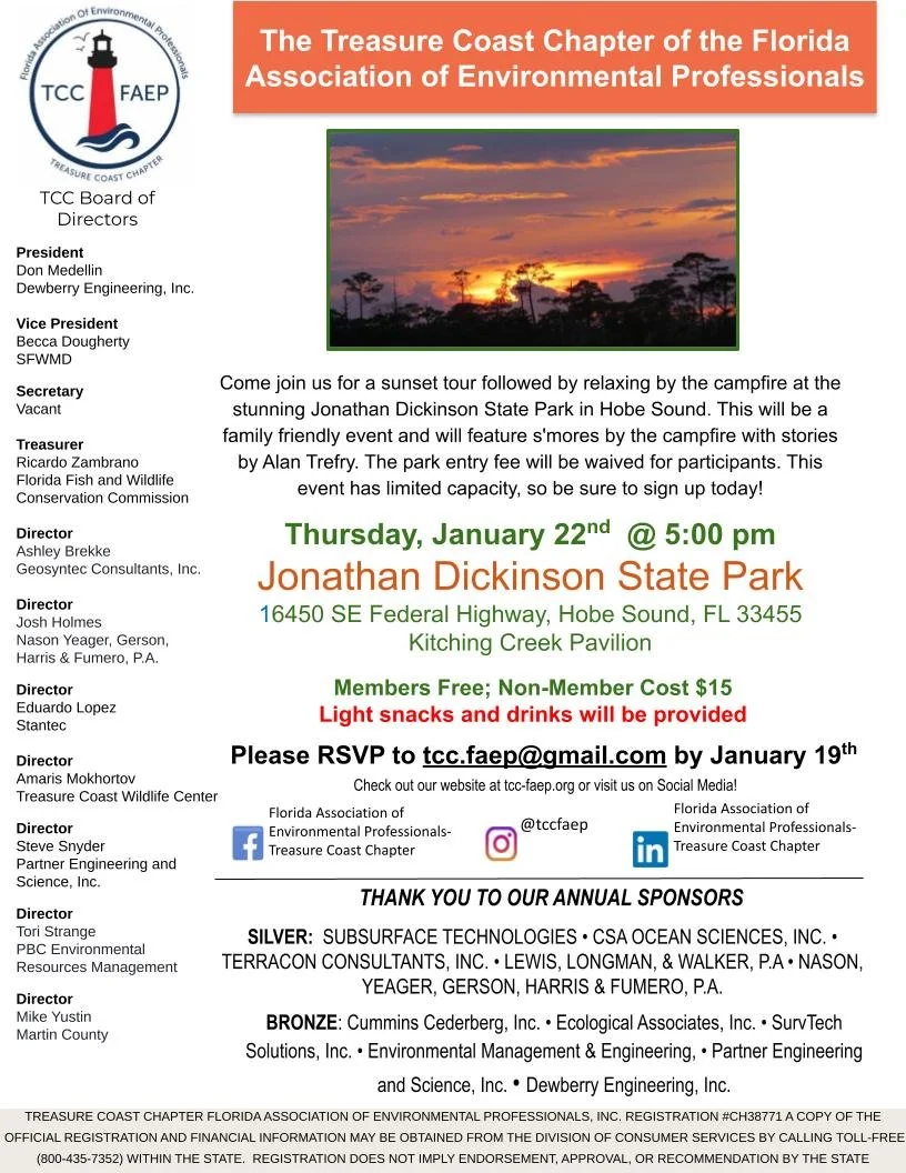 Sunset Tour &amp; Campfire at Jonathan Dickinson