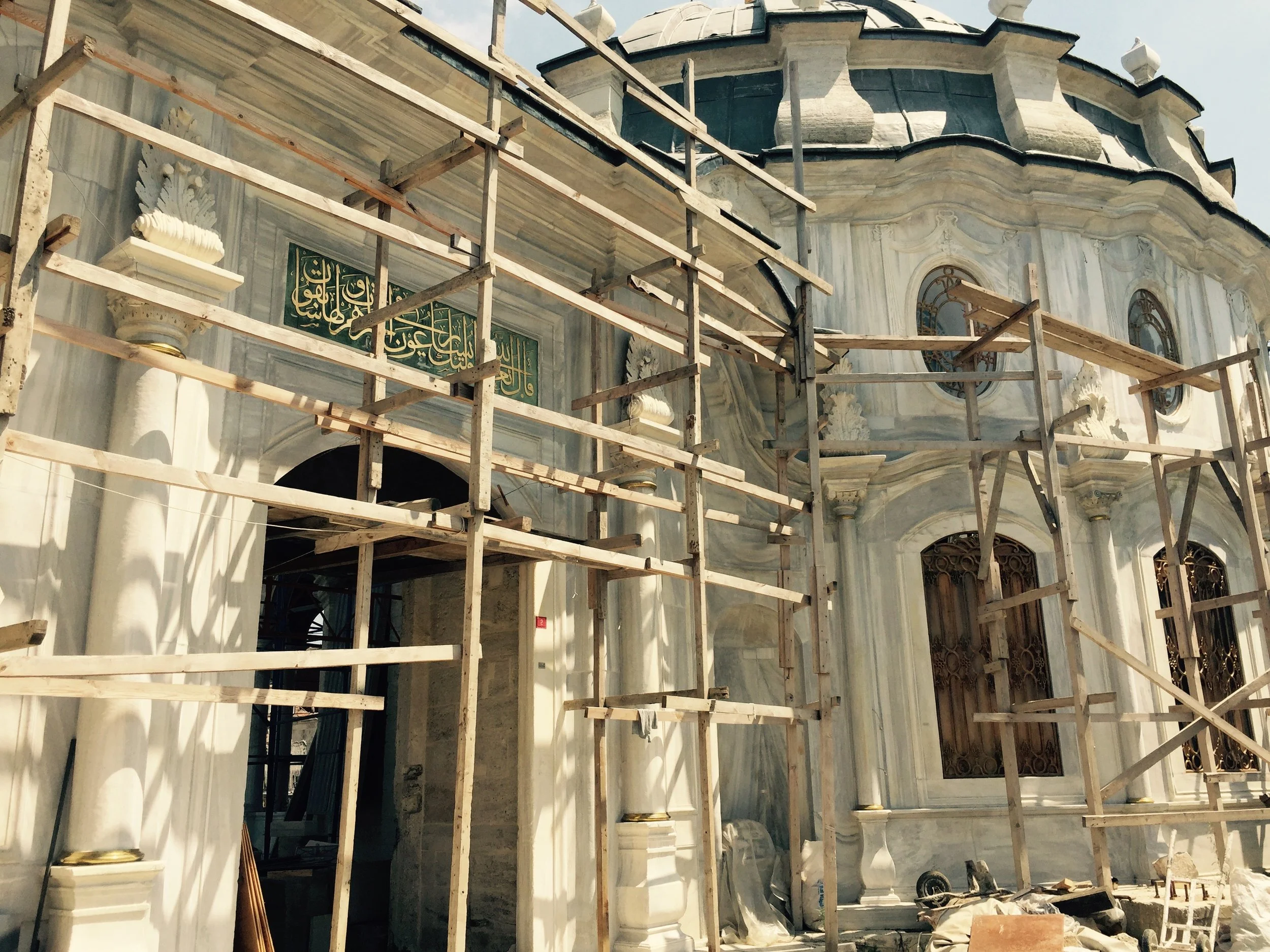 Nakshidil’s tomb being restored.