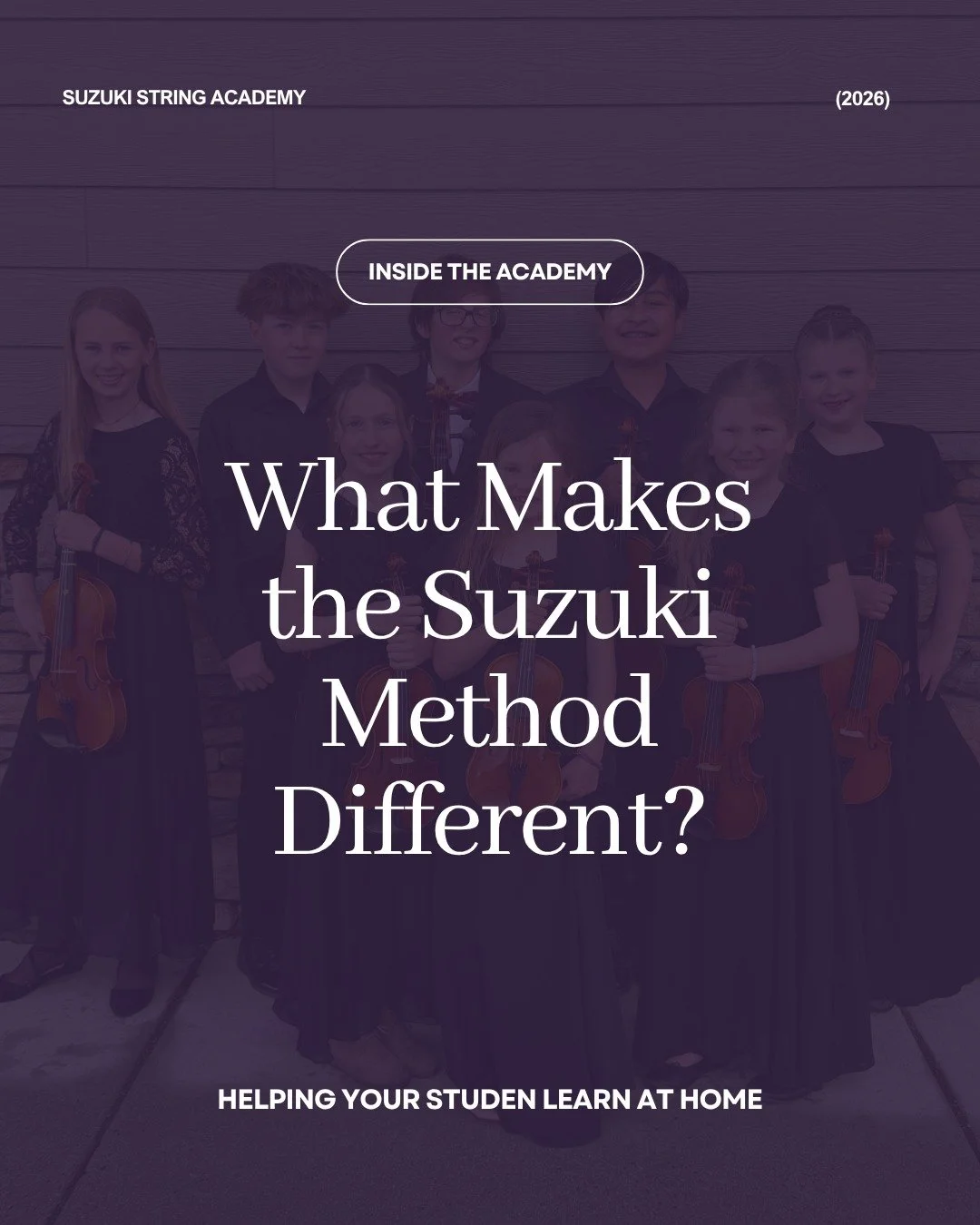One of the most common questions we get at Suzuki String Academy is, &ldquo;What actually makes the Suzuki Method different?&rdquo;

At first glance, it can look different from traditional music lessons because there is such a strong focus on listeni