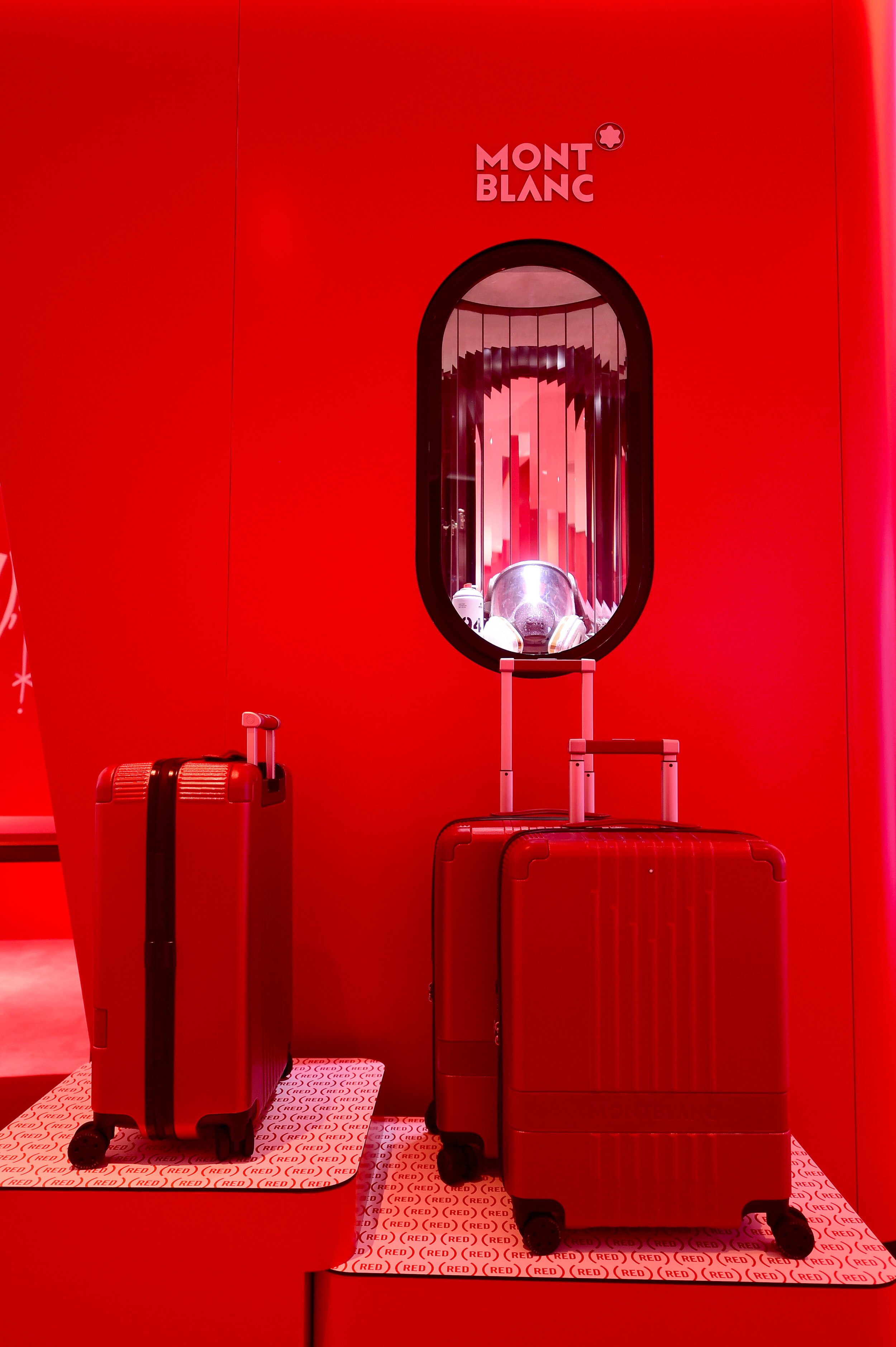  PARIS, FRANCE - OCTOBER 08: Interior of the boutique during the Montblanc: (Red)Launch event cocktail at the Boutique Champs-Elysees on October 08, 2019 in Paris, France. (Photo by Anthony Ghnassia/Getty Images For Montblanc) 