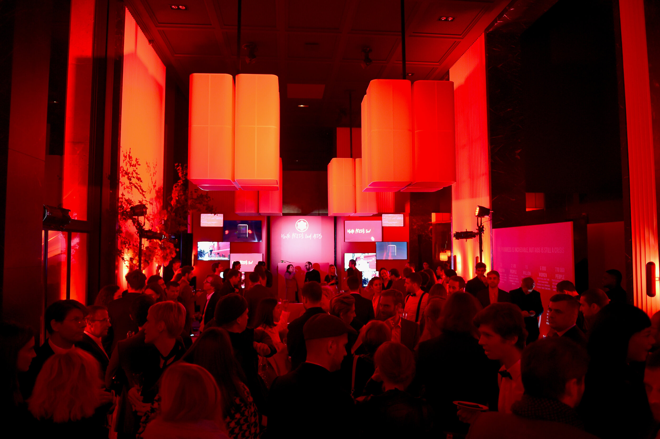  PARIS, FRANCE - OCTOBER 08: General view during the Montblanc: (Red)Launch Dinner and Party at Monsieur Bleu on October 08, 2019 in Paris, France. (Photo by Anthony Ghnassia/Getty Images For Monblanc) 