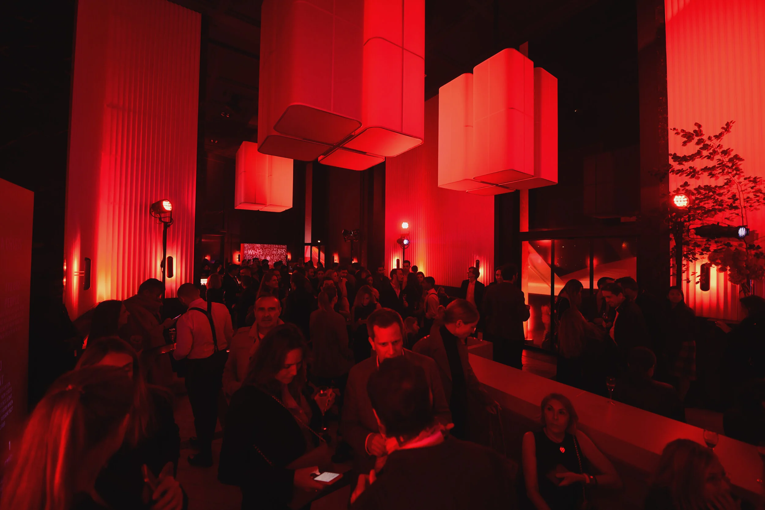  PARIS, FRANCE - OCTOBER 08: General view during the Montblanc: (Red)Launch Dinner and Party at Monsieur Bleu on October 08, 2019 in Paris, France. (Photo by Anthony Ghnassia/Getty Images For Monblanc) 