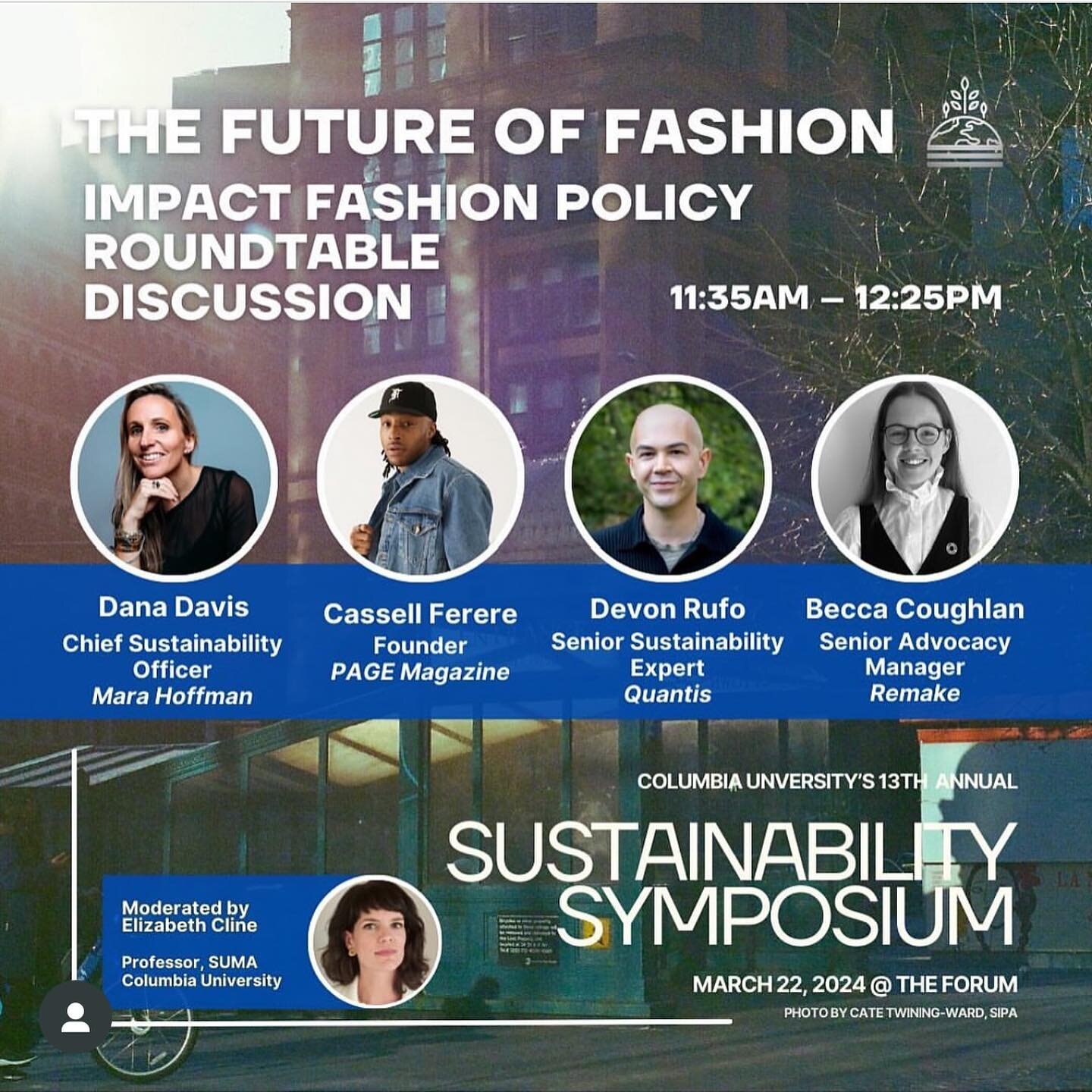 Had an opportunity to give the @reveriepage perspective on fashion policy. Thank you @columbiaalumni.suma @columbia &hellip; cc: @canuteharoldson 

The Future of Fashion: Impact Fashion Policy Roundtable Discussion

For those paying attention to hash