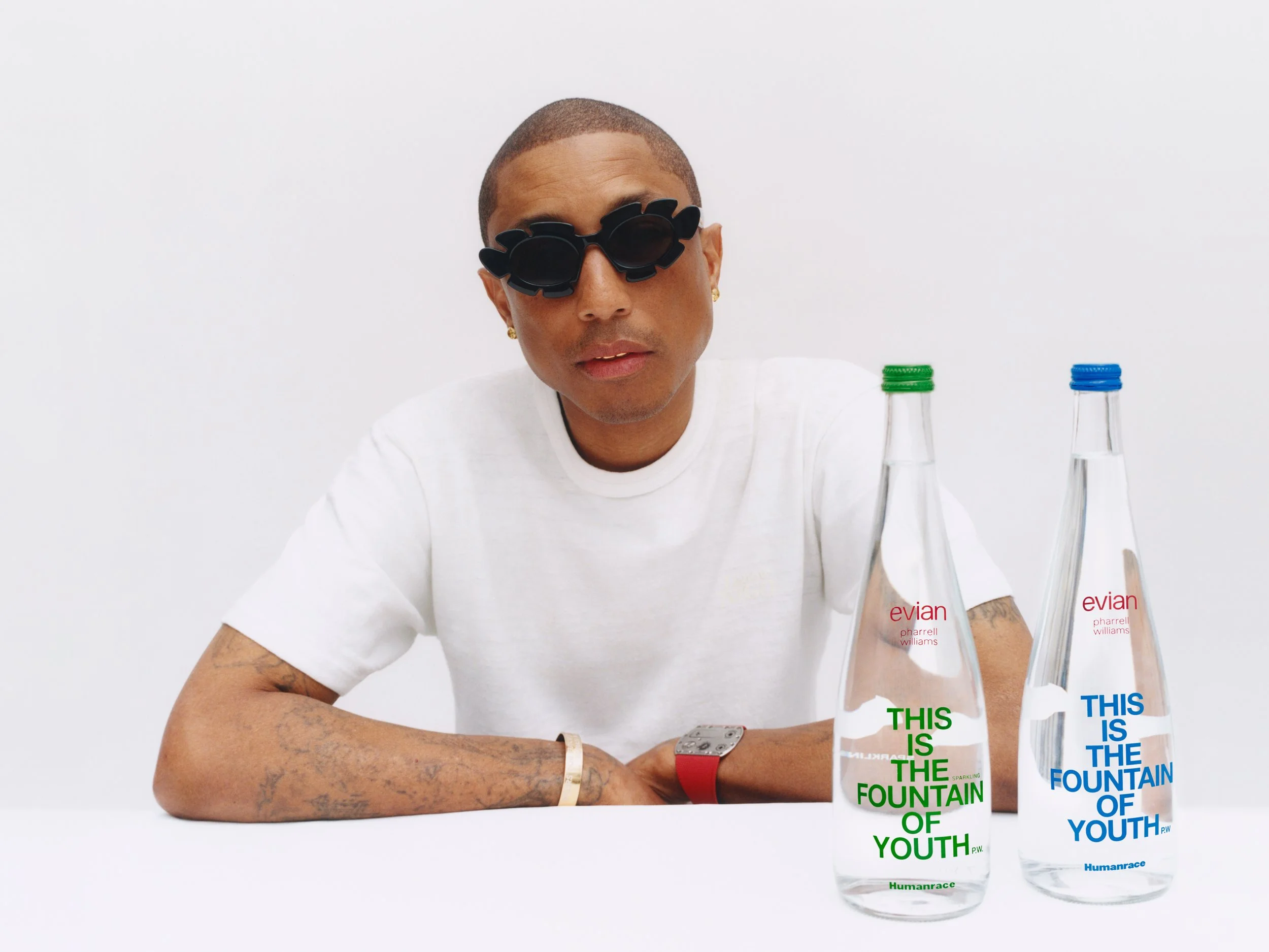 Pharrell Williams and Humanrace Join evian In Crafting "The Fountain Of Youth" For Men
