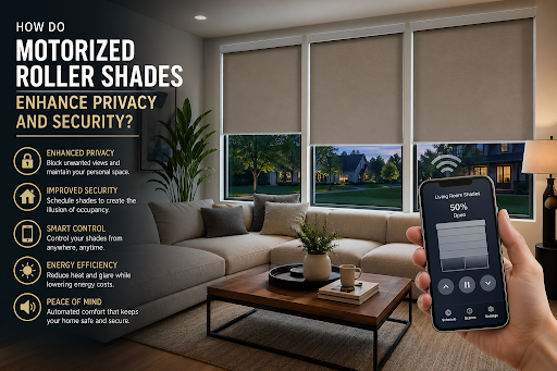 How Do Motorized Roller Shades Enhance Privacy and Security?