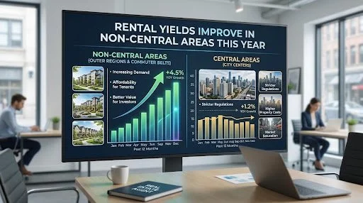 Rental Yields Improve in Non Central Areas This Year