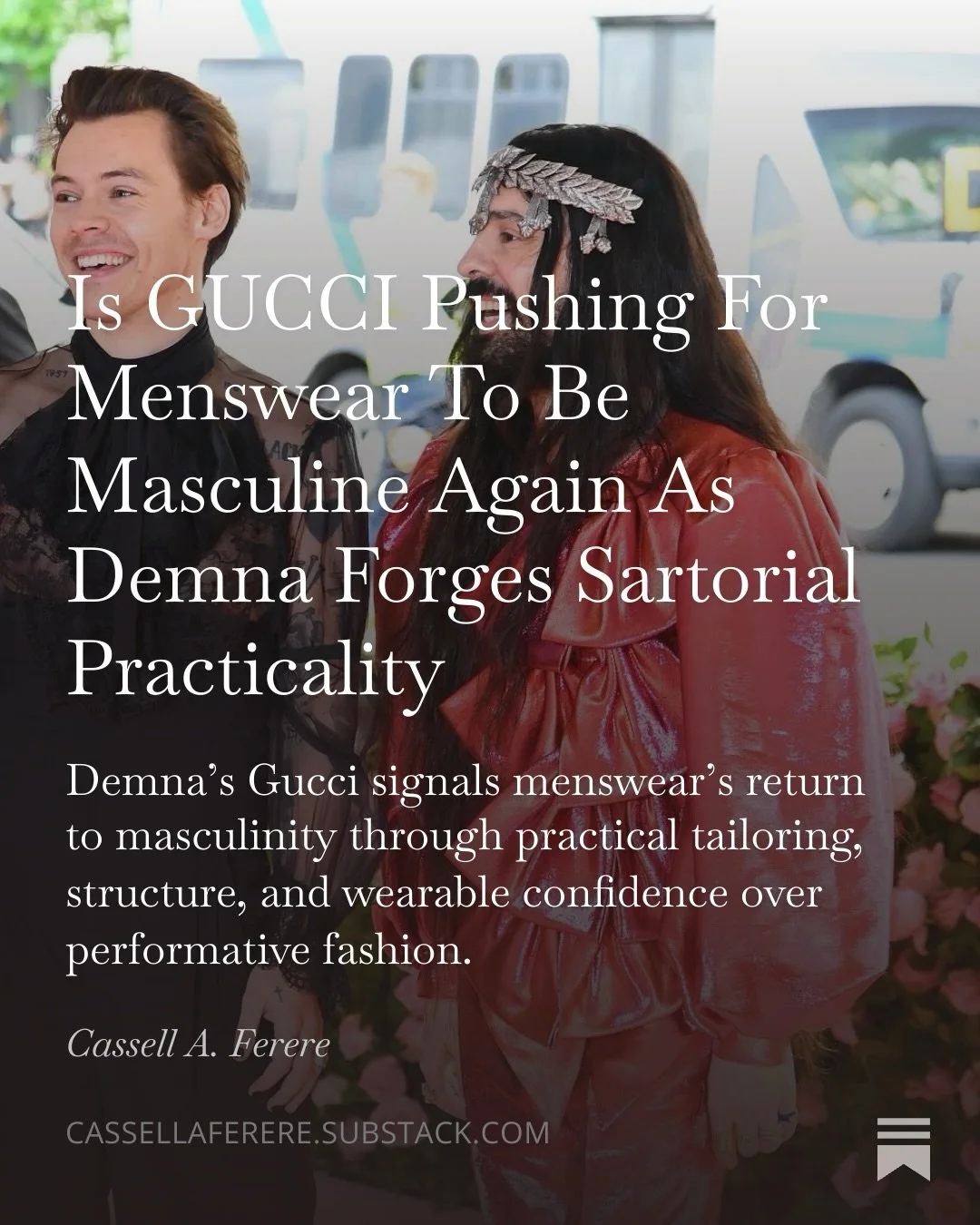 Shirts vs. Blouses. Wardrobes vs Closets&hellip; @substack | @reveriepage 

#masculinity #guccibelt #tomford #demna #alessandromichele 

https://reveriepage.com/blog/is-gucci-pushing-for-menswear-to-be-masculine-again-as-demna-forges-sartorial-practi