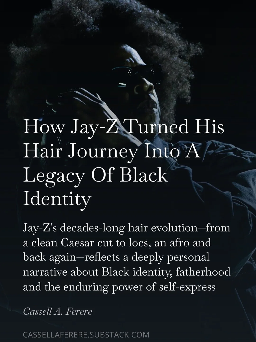 Dude with the &lsquo;fro - and the rainbow coalition&hellip; @reveriepage | 

#JayZ #BlackHairCulture #BlackLegacy #BlackIdentity #jayz30

https://cassellaferere.substack.com/p/how-jay-z-turned-his-hair-journey?r=24stp