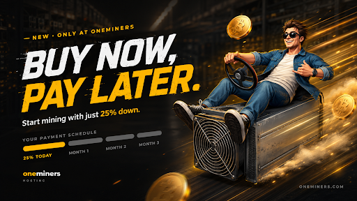 Buy Now, Pay Later for Bitcoin Miners: Start With 25 Percent Down