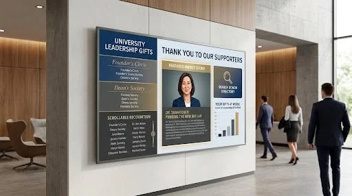 Top 5 Cloud Managed Donor Walls for Campus Welcome &amp; Alumni Centers