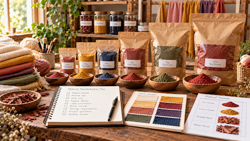 Standardizing Mimosa Root Bark Formats in a Growing Textile Workshop