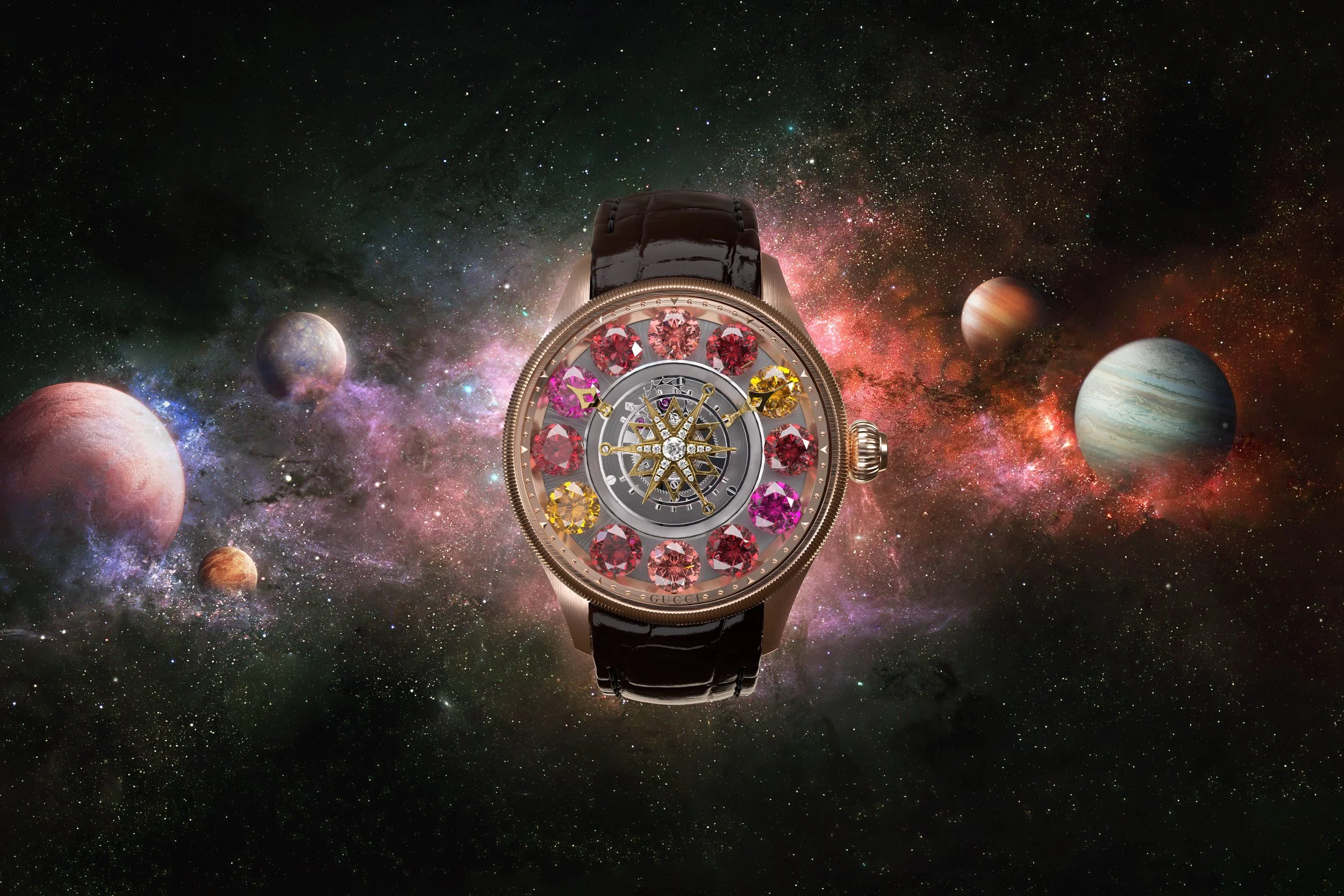 Gucci Presents Its Next High Watchmaking Endeavor: A Dreamlike, Horological Spaceflight Into The Gucci Universe