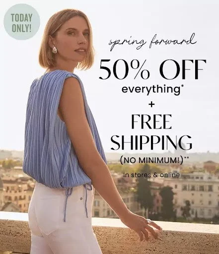 Spring Forward with LOFT: 50% Off Everything + Free Shipping!