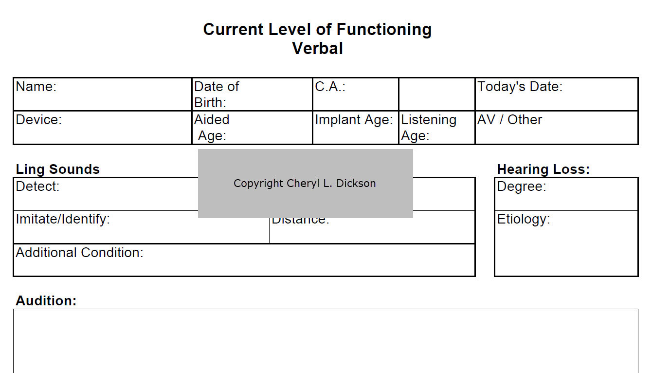 CLF form - verbal 