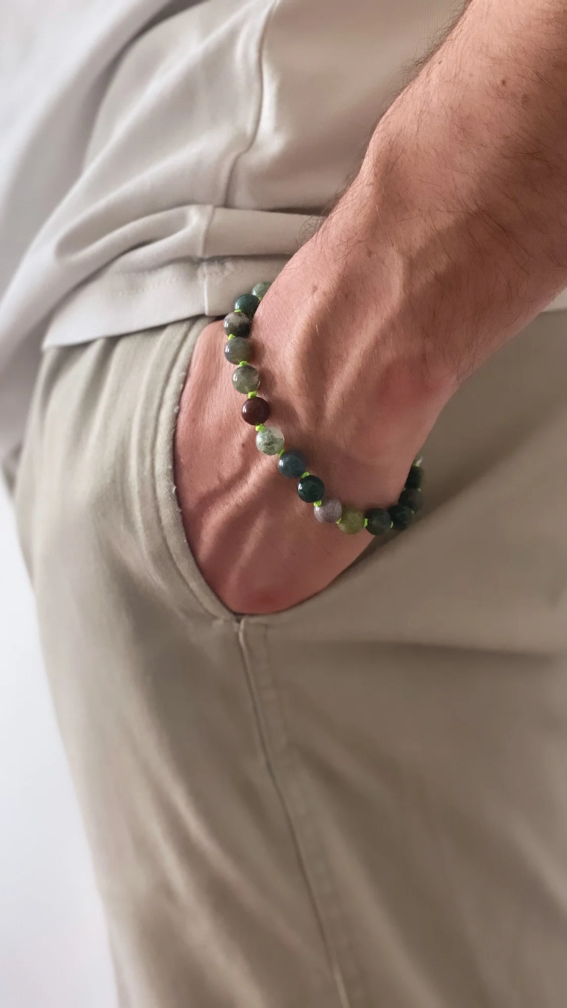 RAINBOW BRAC HOMME AGATE MOUSSE PORTE .JPG