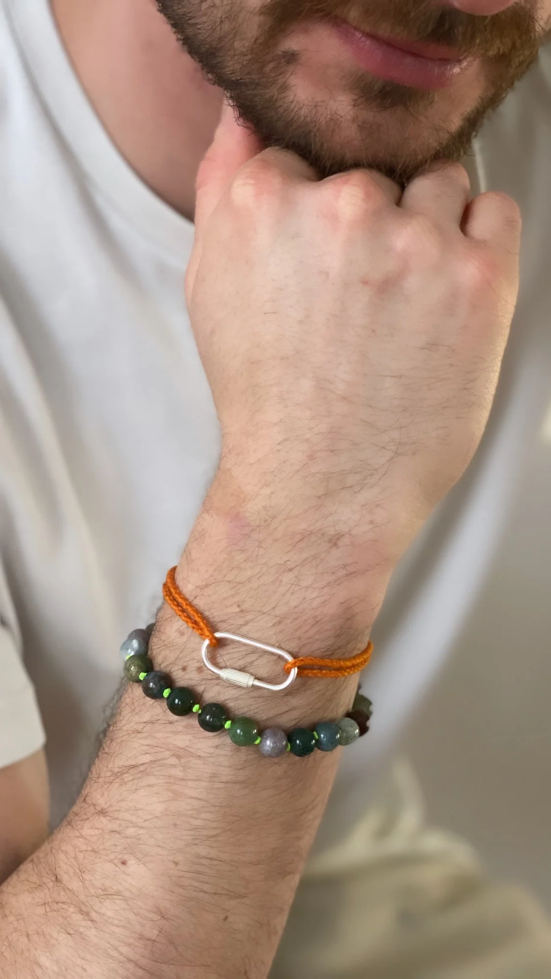 RAINBOW BRAC HOMME AGATE MOUSSE SCREW ORANGE PORTES.JPG