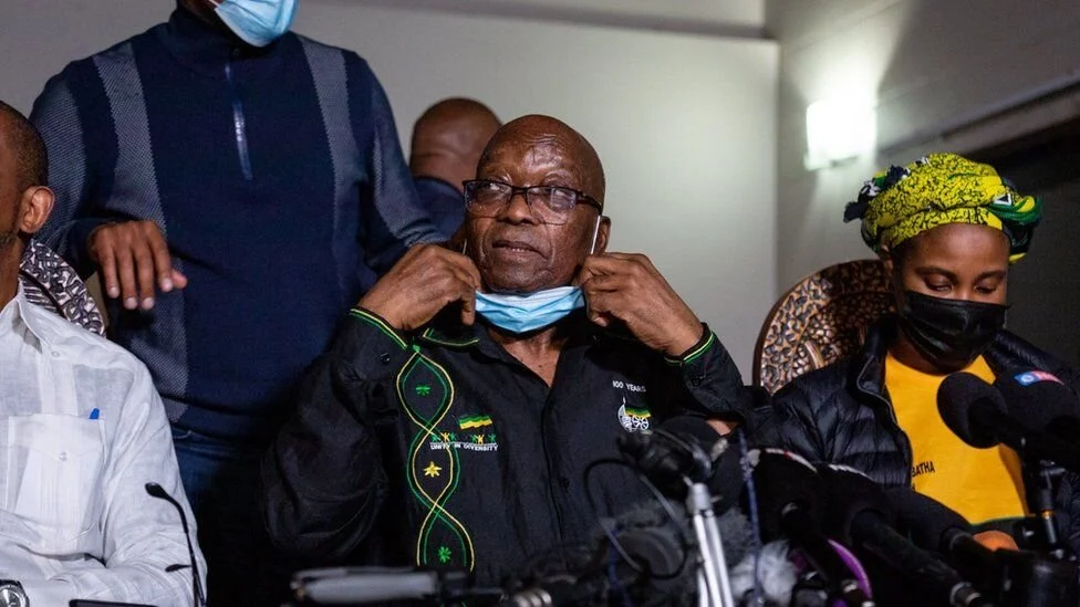 Jacob Zuma: South Africa's former president hands himself over to police