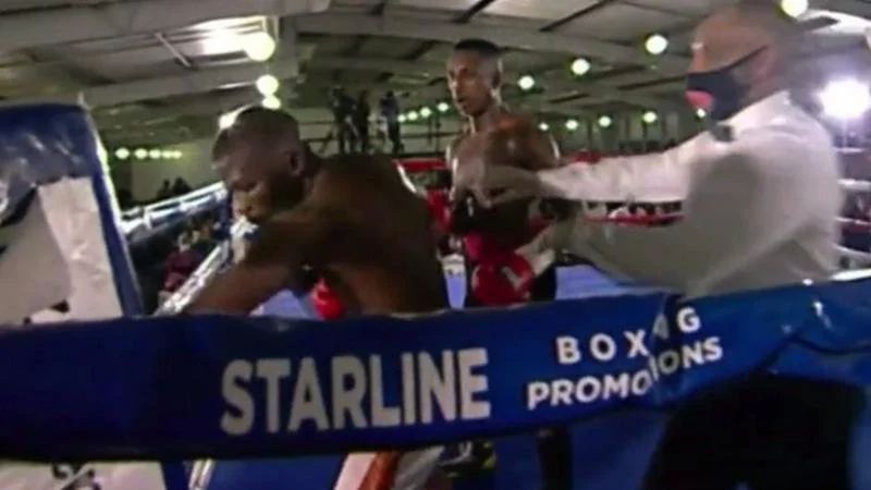 South African boxer Simiso Buthelezi dies after ending bout punching 'invisible opponent'