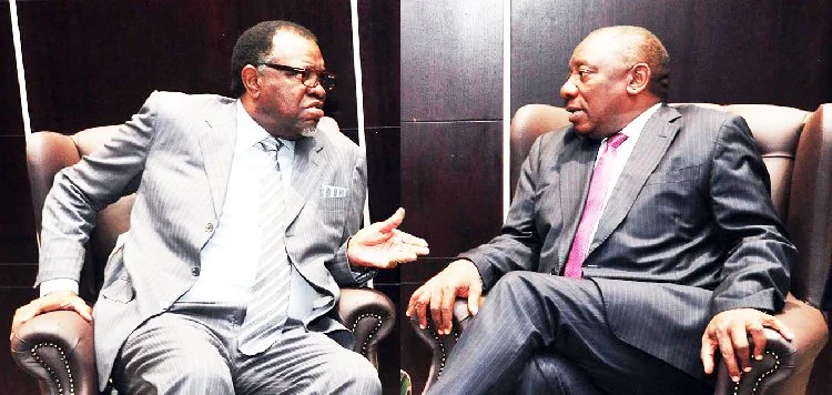  Sometimes He Takes Two Days to Call Me - Geingob On Ramaphosa