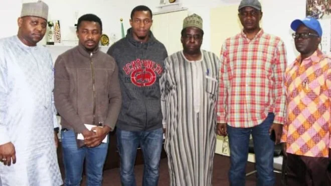 Nigerian table tennis players return home