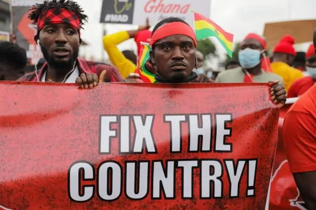 Fix The Country protesters march in Ghana's capital 