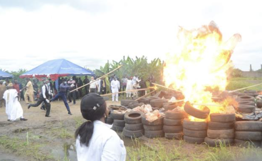 Nigeria Destroys Biggest Seizure of Cocaine