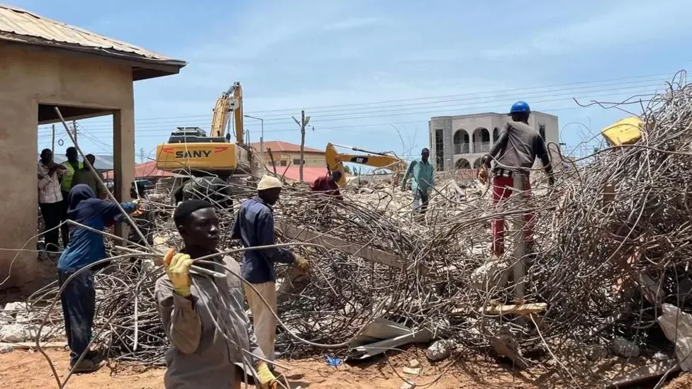 Three killed as unfinished building collapses on church service in Ghana