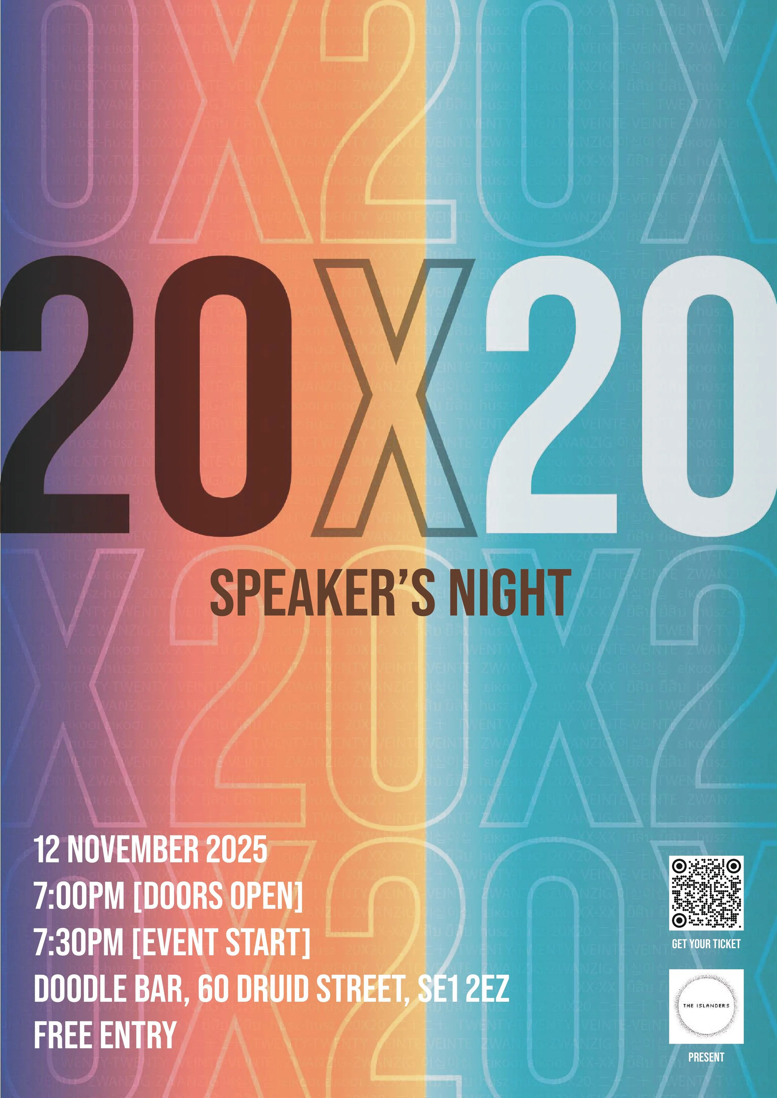 20x20 Speakers Night