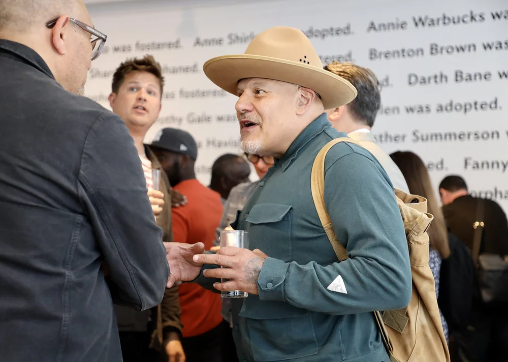 L to R: Fashion designer bruce Oldfield OBE, Poet Luke Wright and Fashion designer writer and style icon Barrie Sharpe