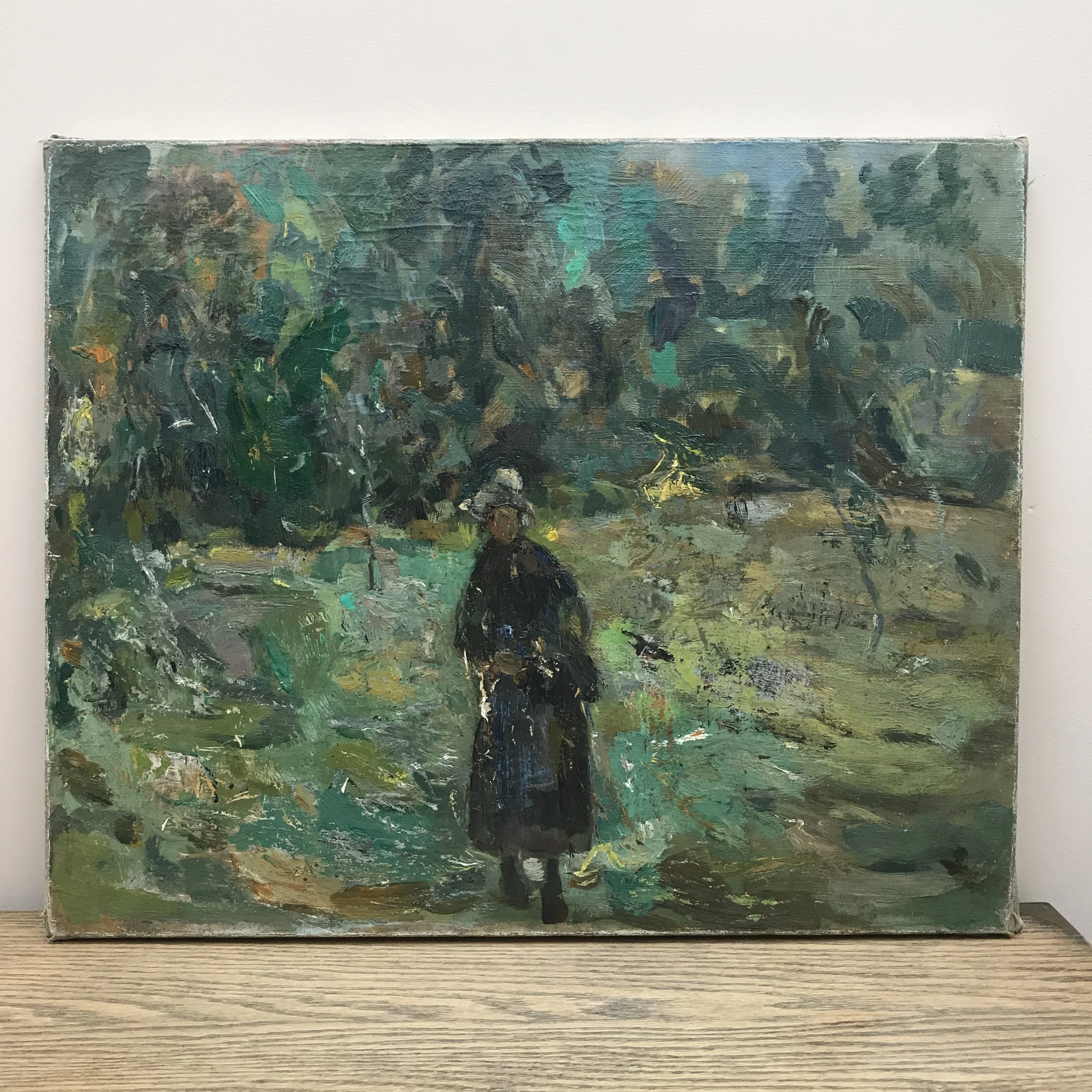 Large impressionist oil on canvas