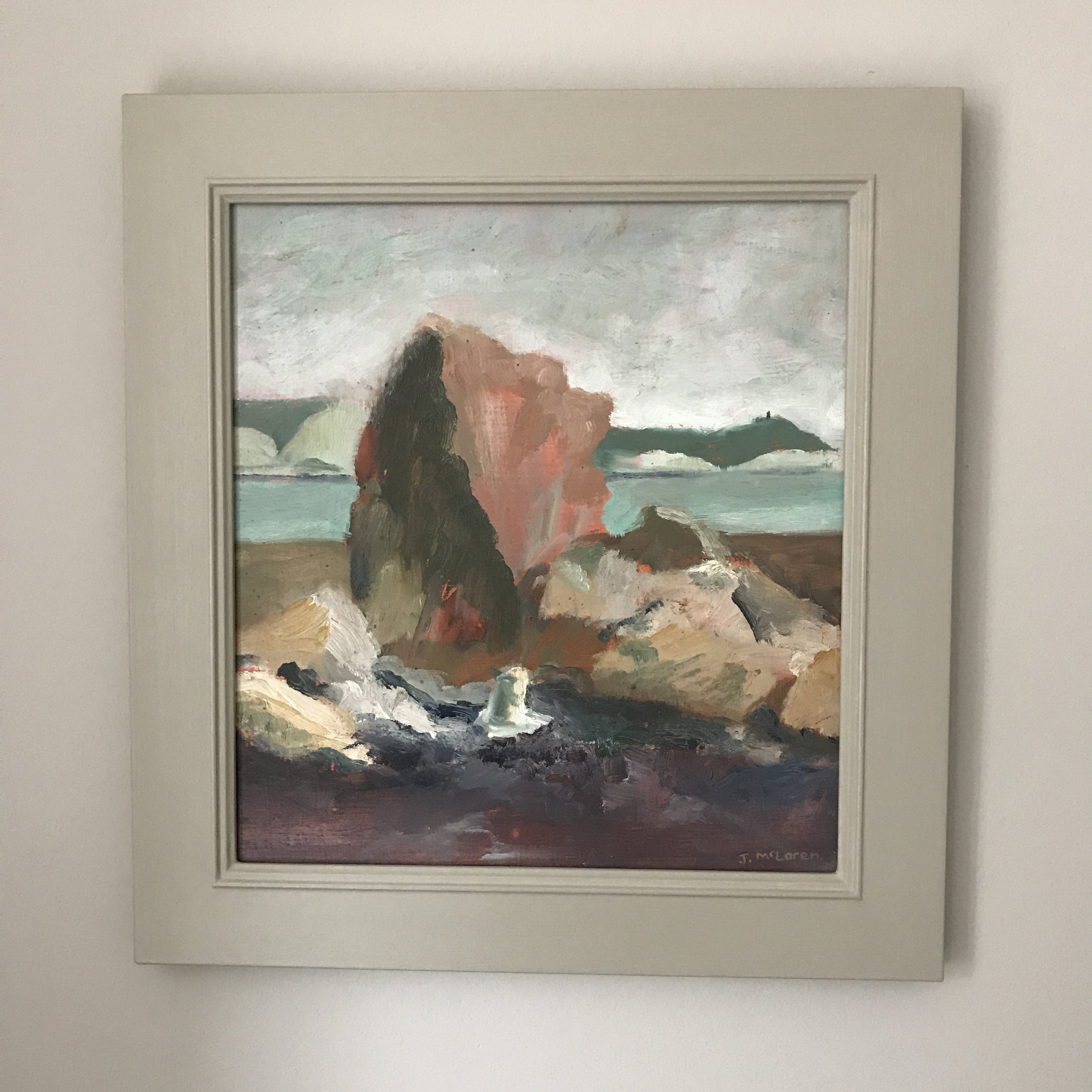 Impressionist coastal scene