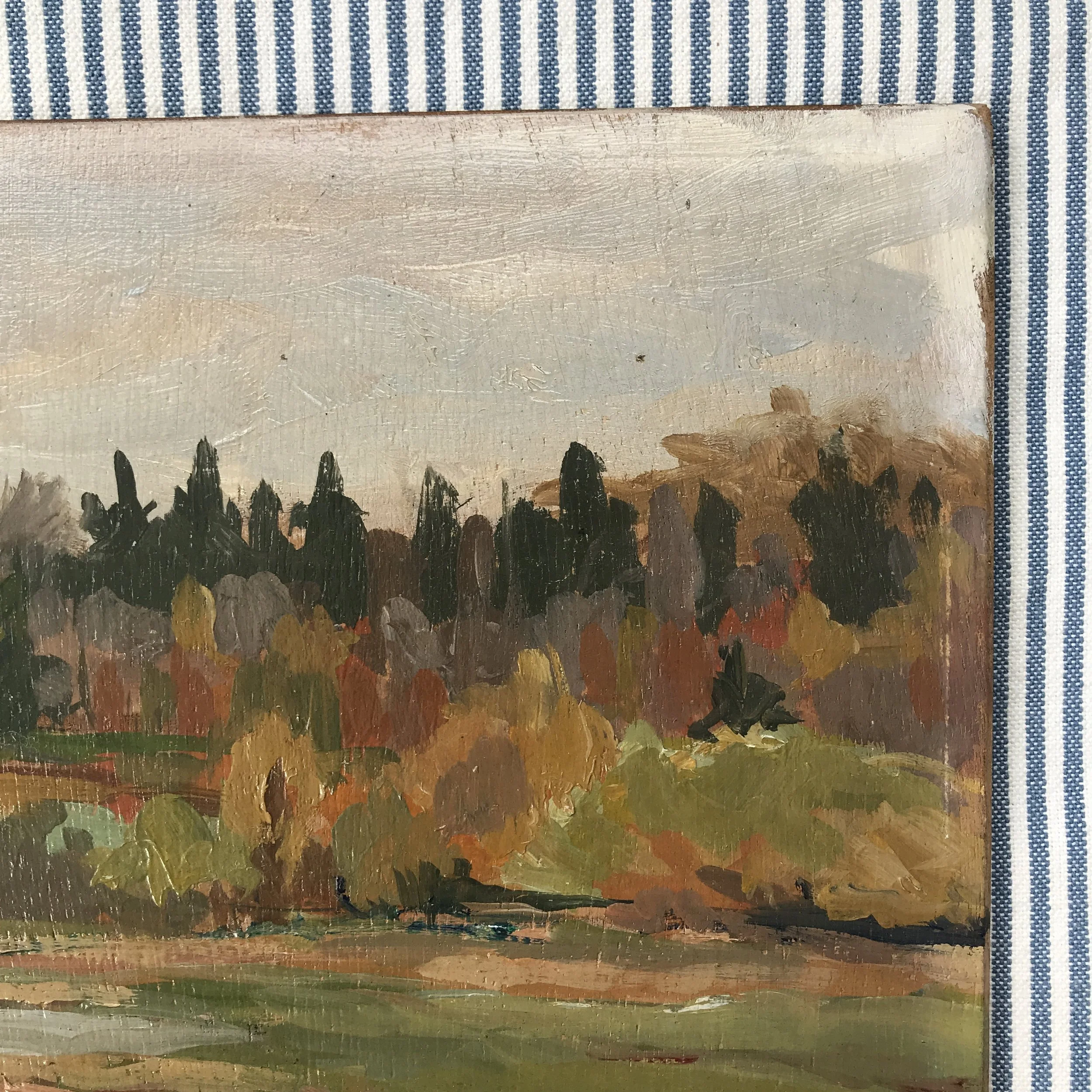 Medium Room vintage landscape painting