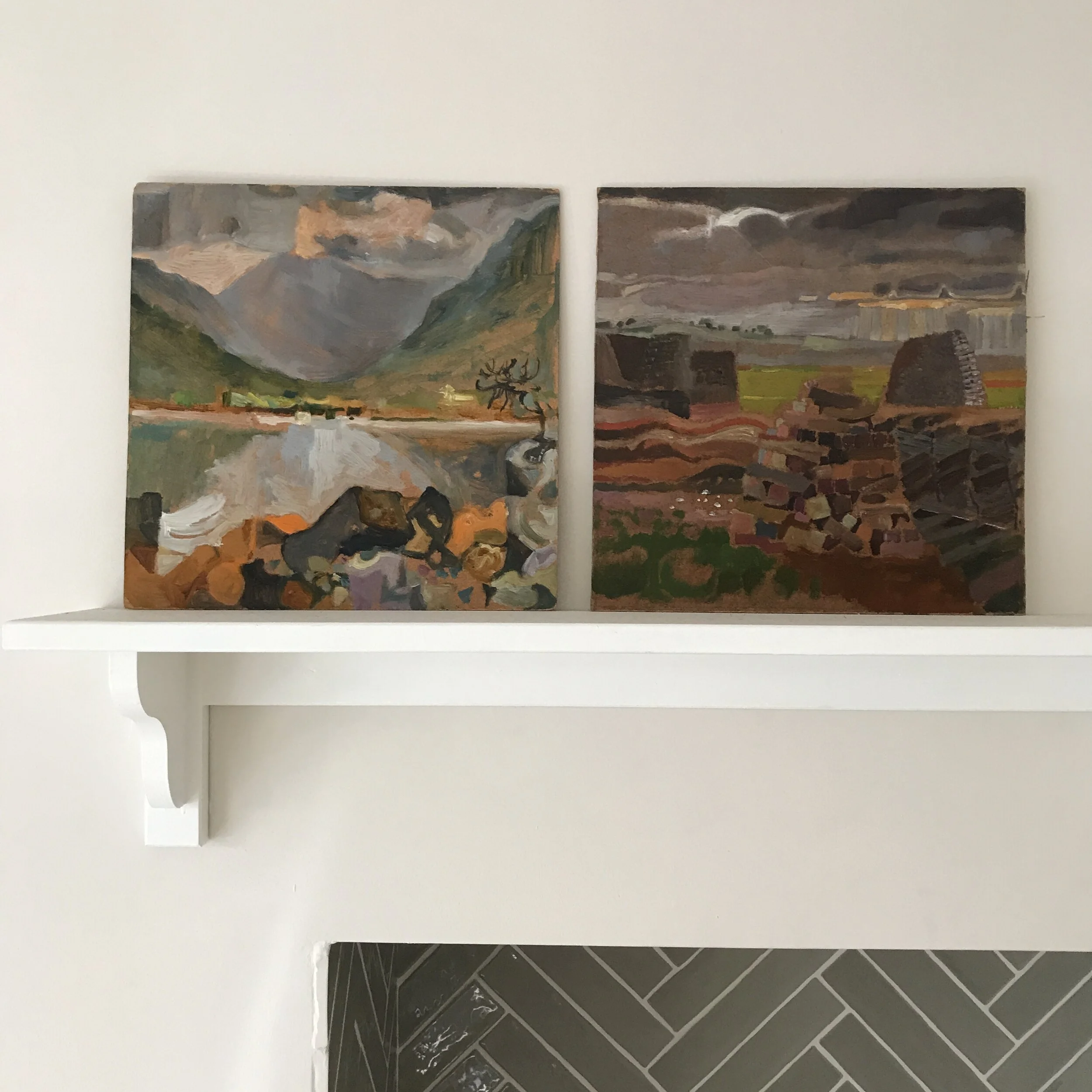 Two landscape paintings