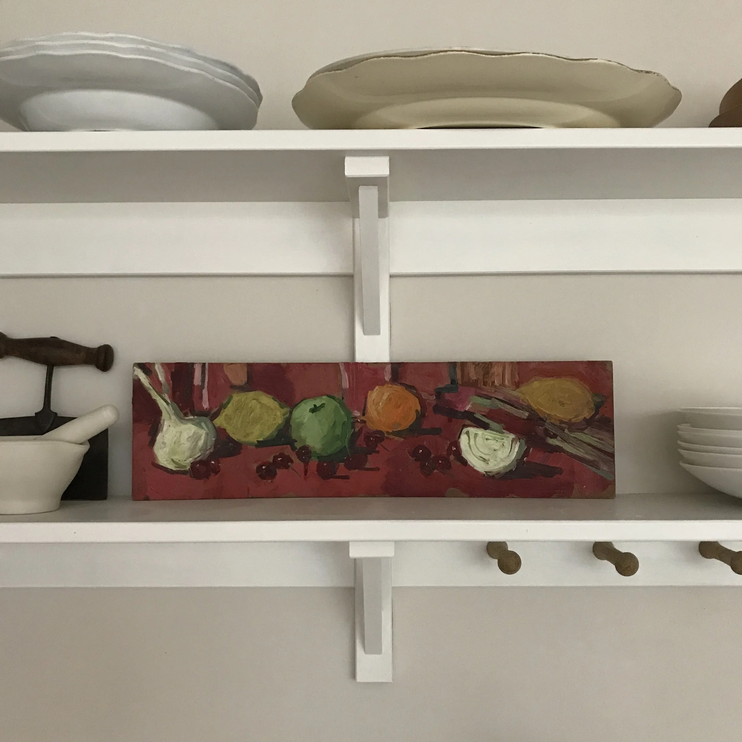 Oblong still life painting