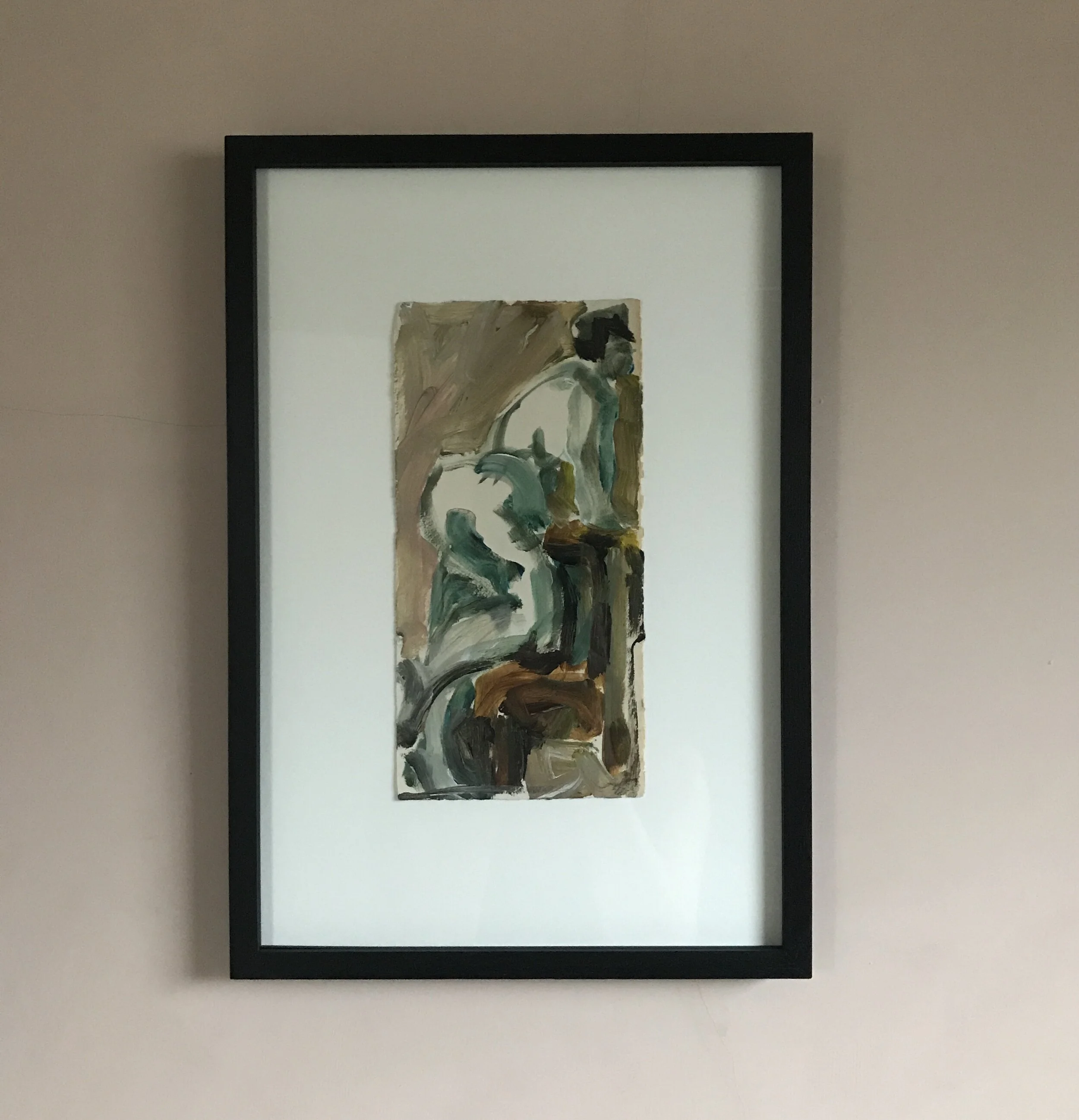 Vintage female painted nude, A