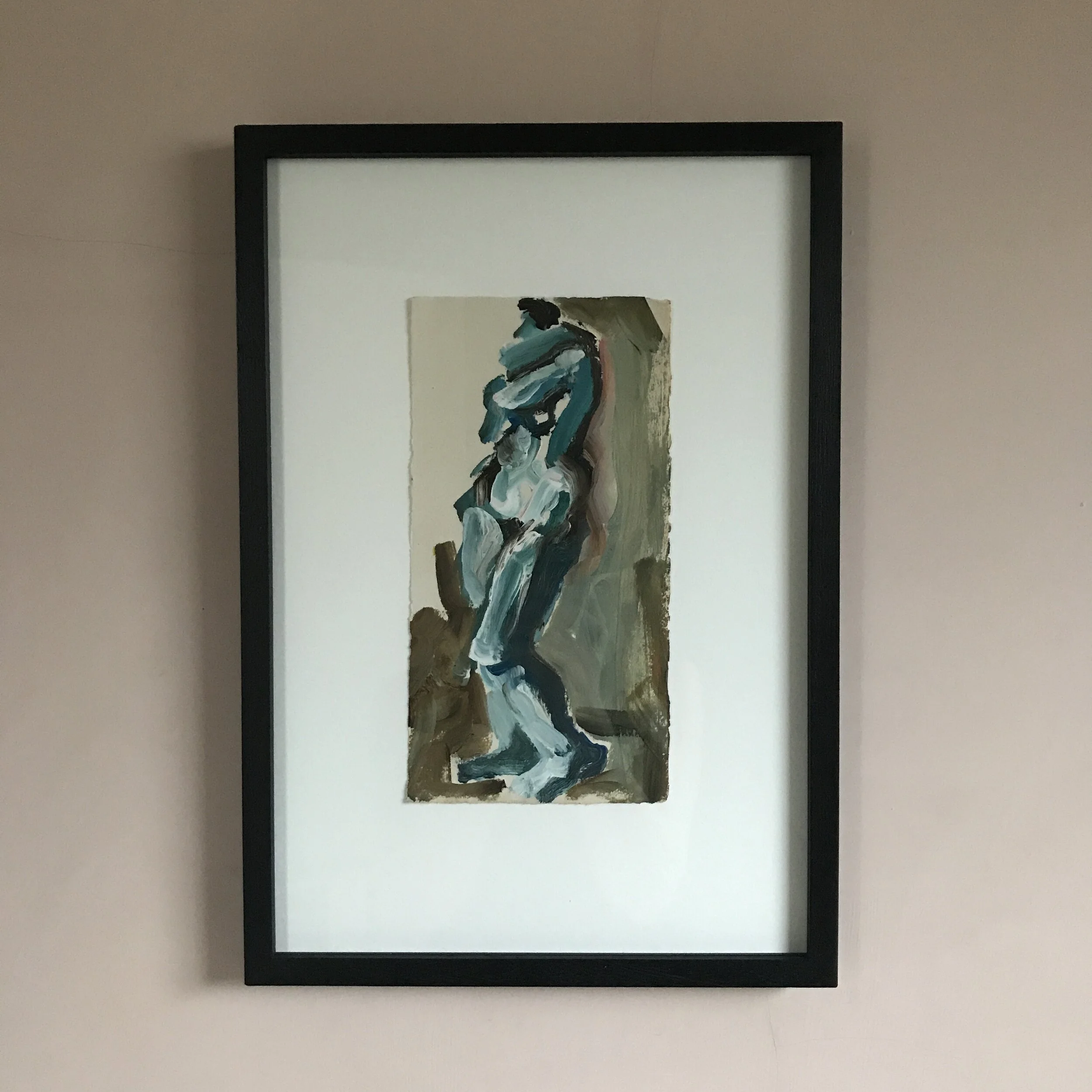 Vintage female painted nude, B