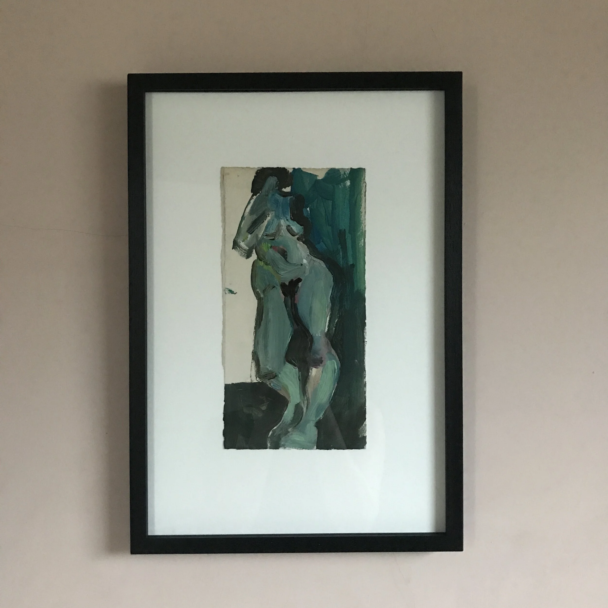 Vintage female painted nude, C