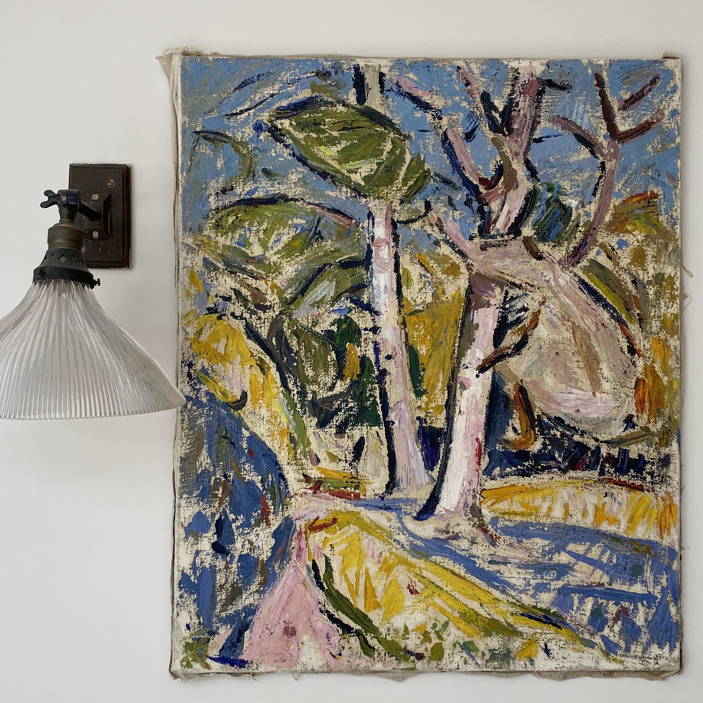 Textural landscape painting