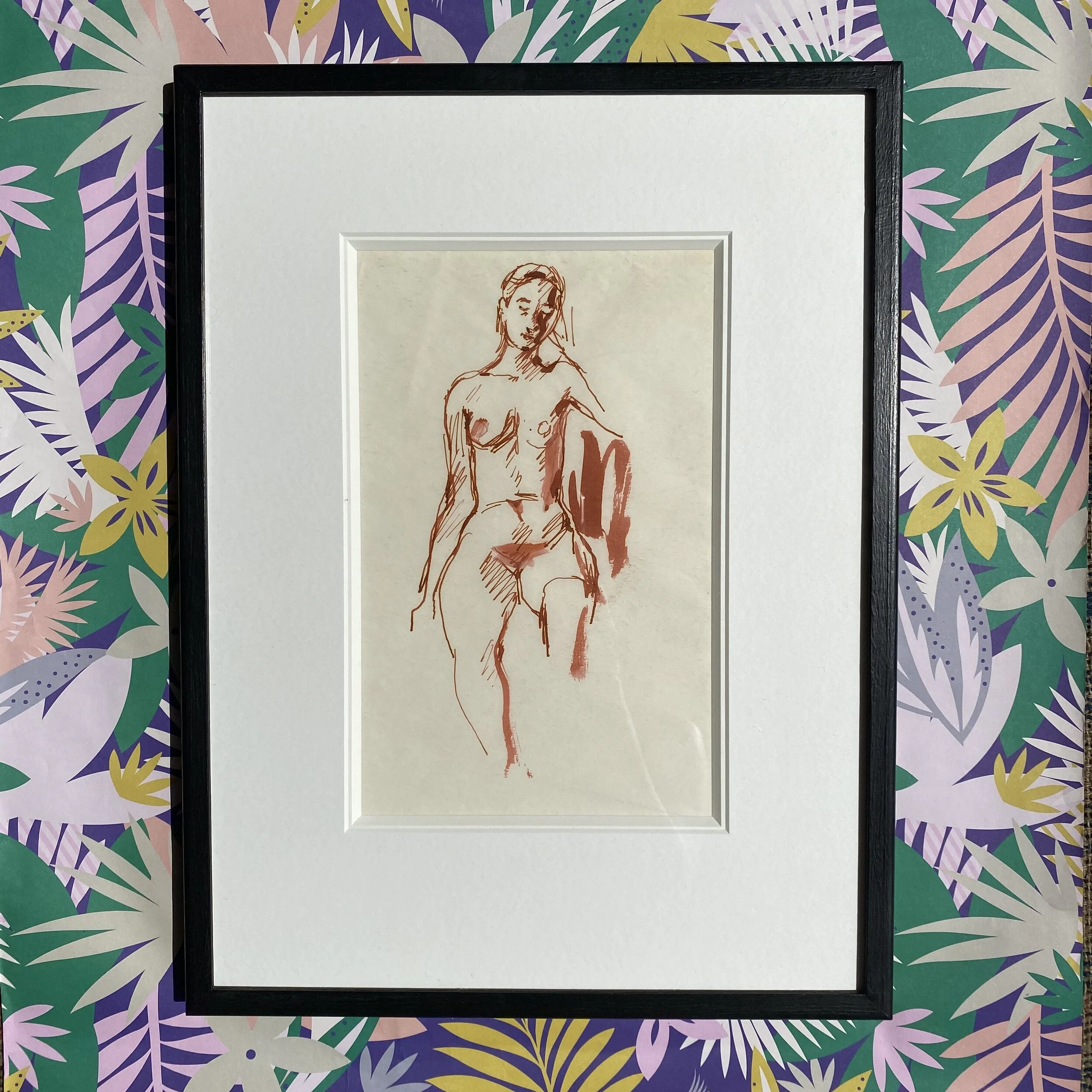 Rust line drawing nude