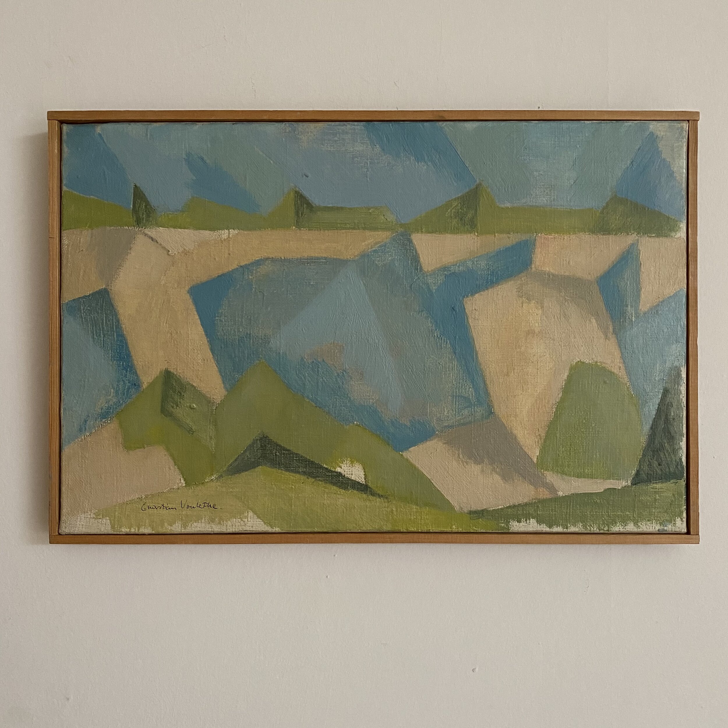Abstract, cubist landscape