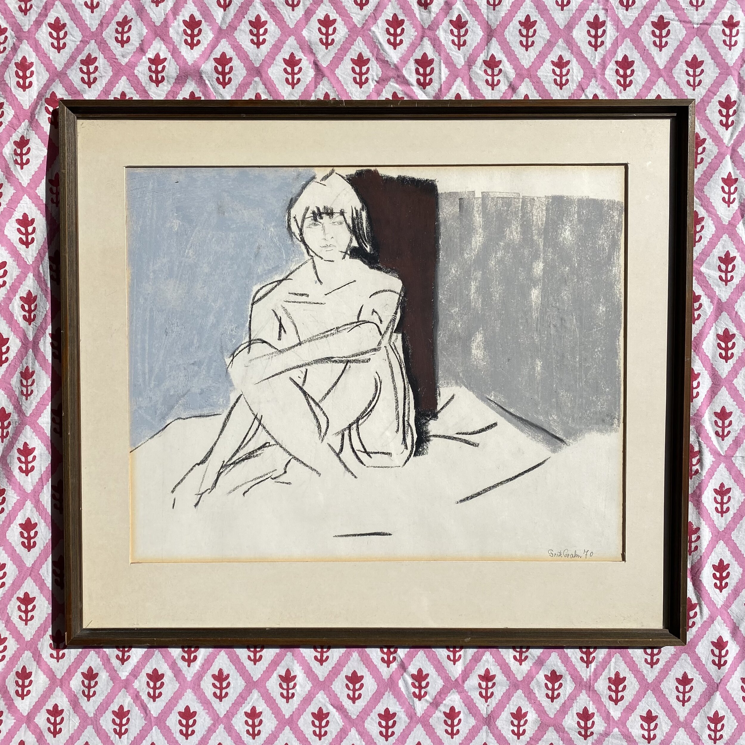 Pastel and pencil drawing