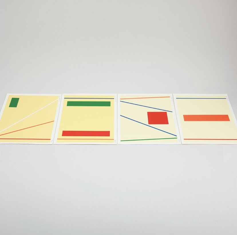 Geometric serigraphs  - yellow