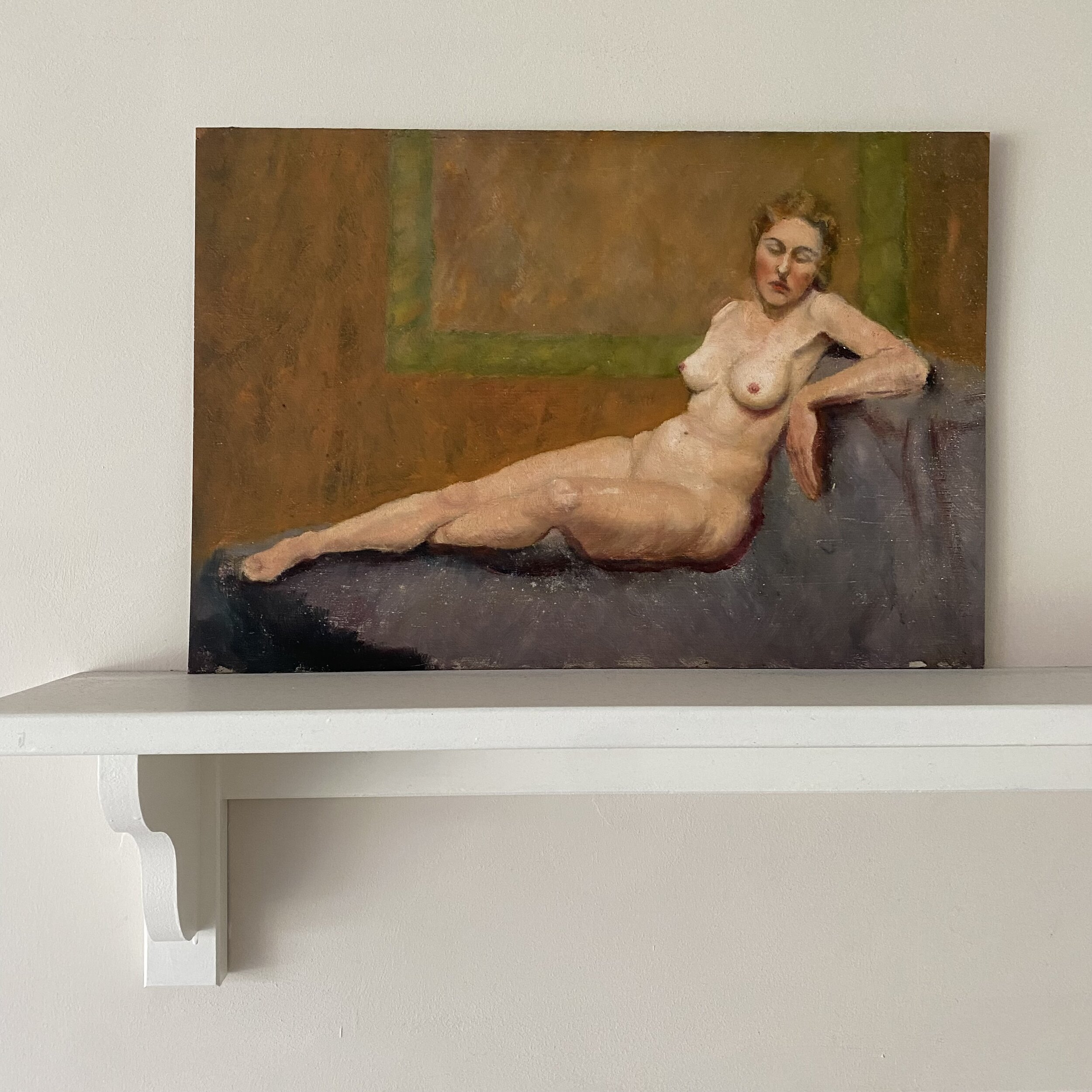 Nude portrait on fine board