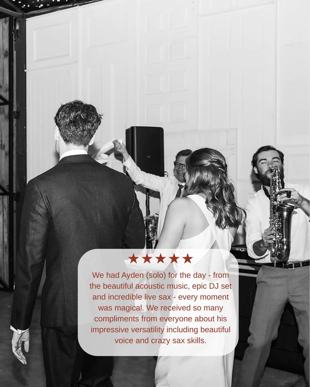 Meet Ayden, the ultimate triple threat.

Acoustic musician ✔️
DJ ✔️
Saxophonist ✔️

His key dates are already booking out fast for the 2026/27 season so get in quick!

📸 @hannahbriggs.photography 

#wedding #saxophonist #weddingband #livemusic #melb