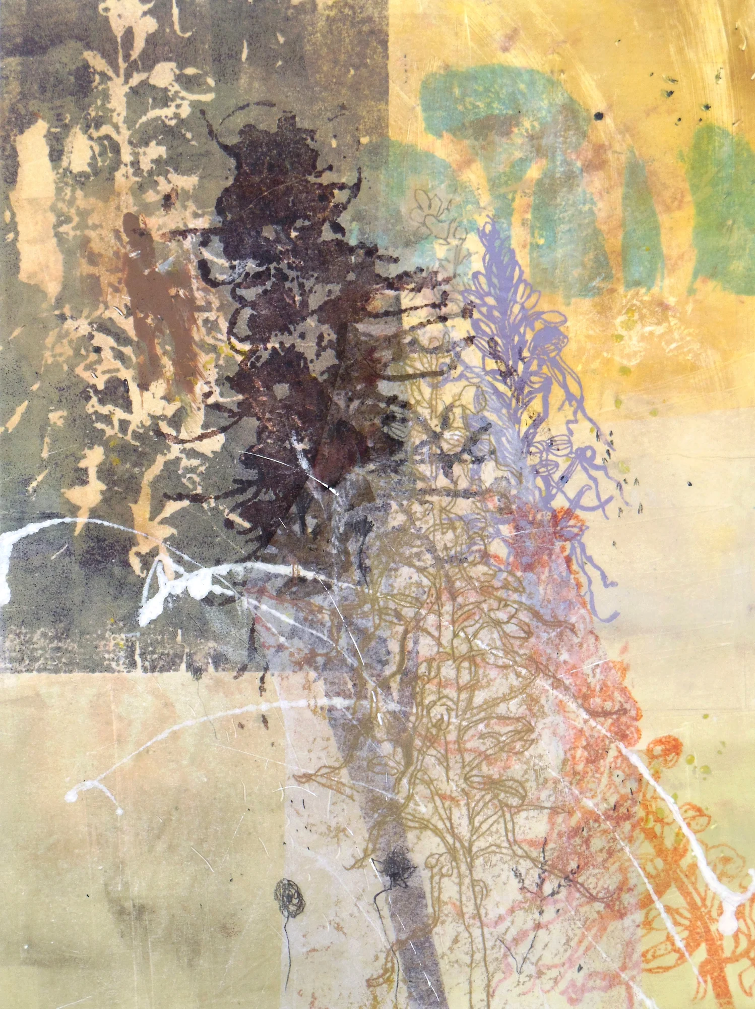 Lithographic images and mixed media collage, 380mm x 290mm