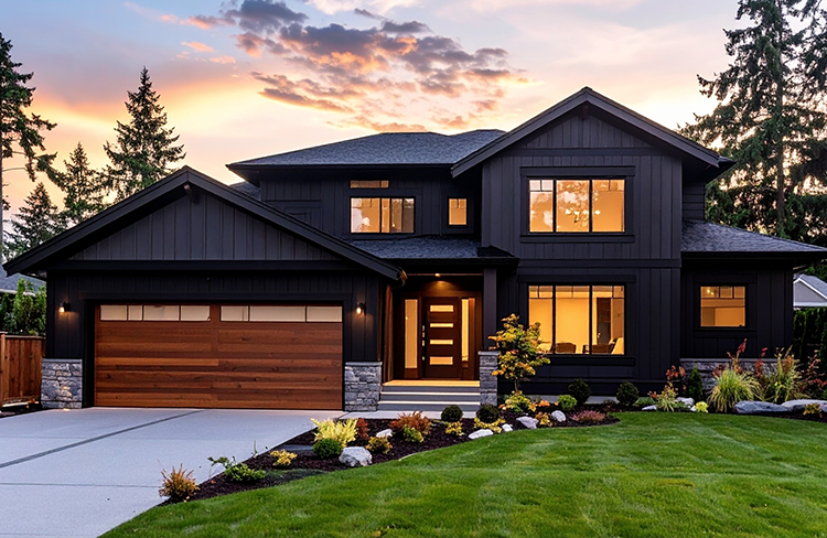 Modern Greenville, SC home protected by a professionally installed residential security system