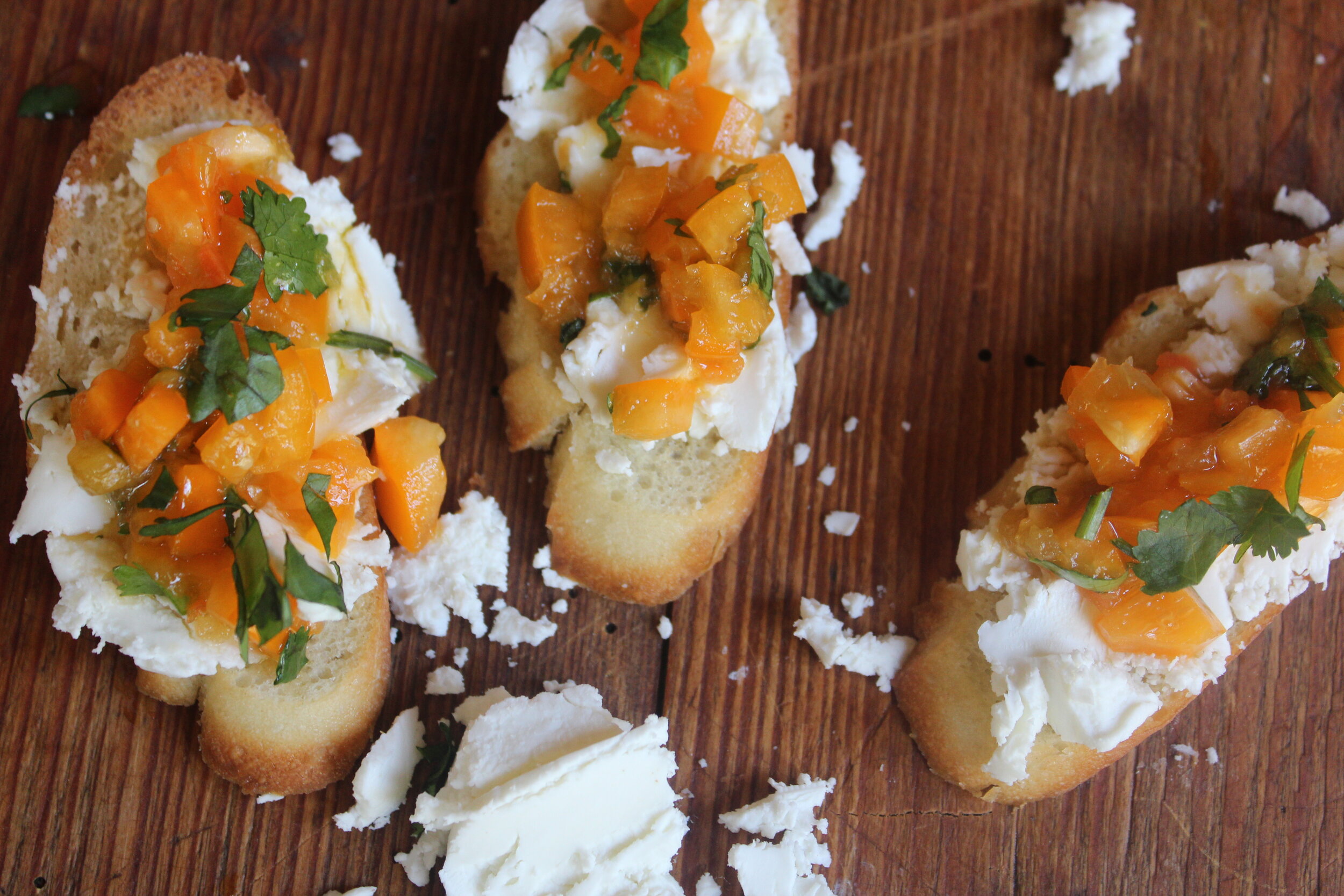 Peach Bruschetta
